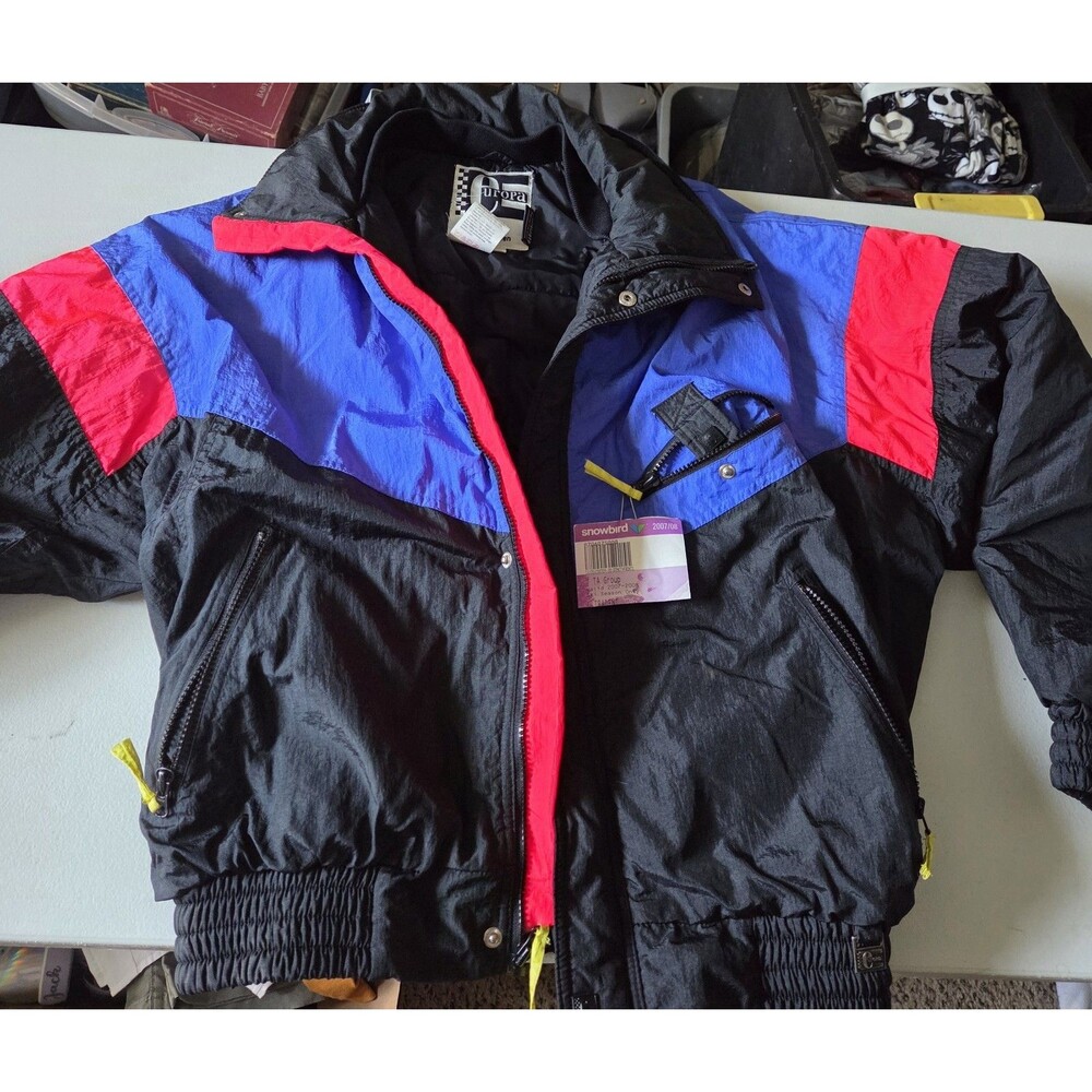 Vintage Helly Hansen Europa Ski Jacket Medium Colorblock Neon Pink Blue 80s 90s